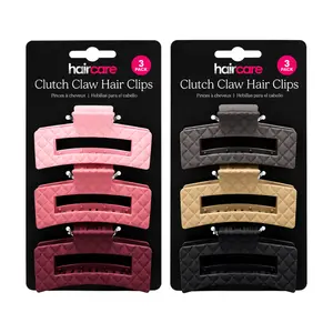 Kẹp Tóc Càng Cua Hình Chữ Nhật (Nhiều Mẫu), Hair Care, Claw Hair Clips, 3 Cái - UNCLE BILLS