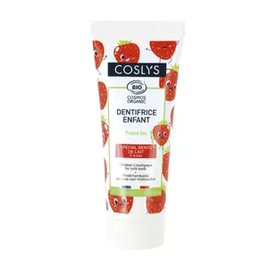 Kem Đánh Răng Trẻ Em Hương Dâu Hữu Cơ, Children`s Toothpaste for Milk Teeth, 3 - 6 Tuổi (50ml) - COSLYS