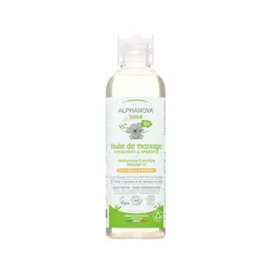 Dầu Mát Xa Hữu Cơ Cho Bé, Bio Moisturizing & Soothing Massage Oil, 3.37 fl oz (100ml) - ALPHANOVA