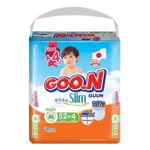 Tã Quần Cho Bé, Slim Guun Pant Diapers, M, 7 - 12kg, 52 + 4 Miếng - GOO.N