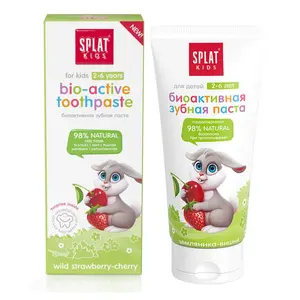 Kem Đánh Răng Cho Bé Hương Dâu Anh Đào, Natural Toothpaste for Kids, Strawberry Cherry, 2 - 6 Tuổi (50ml) - SPLAT