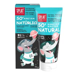 Kem Đánh Răng Cho Bé Hương Kẹo, Natural Toothpaste for Kids, Bubble Gum, 6 - 11 Tuổi (73g) - SPLAT