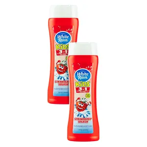 Sữa Tắm Gội Cho Bé, 3 in 1 Shampoo + Conditioner + Body Wash, Strawberry Splash, 12 fl oz (354ml) - WHITE RAIN