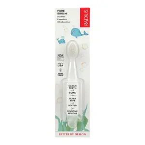 Bàn Chải Siêu Mềm Cho Bé, Pure Brush, Ultra Sensitive, 6+ Tháng - RADIUS