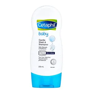 Sữa Tắm Gội Dịu Nhẹ Cho Bé, Baby Gentle Wash & Shampoo, with Glycerin & Panthenol, Tear Free (230ml) - CETAPHIL