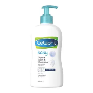 Sữa Tắm Gội Dịu Nhẹ Cho Bé, Baby Gentle Wash & Shampoo, with Glycerin & Panthenol, Tear Free (400ml) - CETAPHIL