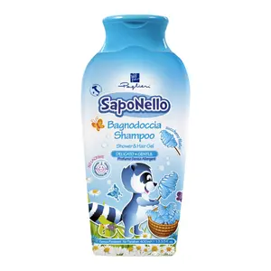 Sữa Tắm Gội Cho Trẻ Em Hương Kẹo Bông Gòn, Gentle Shampoo & Shower Gel, Cotton Candy, 13.53 oz (400ml) - SAPONELLO