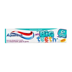 Kem Đánh Răng Trẻ Em, Toothpaste for Kids, Fresh Mint, Big Teeth, 6+ Tuổi (50ml) - AQUAFRESH