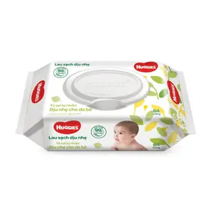 Khăn Ướt Em Bé, Không Mùi, Gentle Care Baby Wipes, Unscented, 64 Tờ - HUGGIES