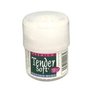 Tăm Bông Cao Cấp Cho Bé, Premium Cotton Buds, 100 Cây (72mm) - TENDER SOFT