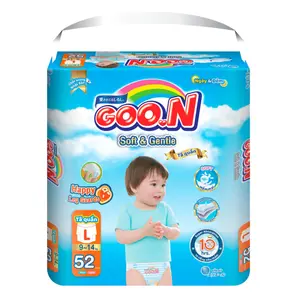Tã Quần Cho Bé, Soft & Gentle Pant Diapers, L, 9 - 14kg, 52 Miếng - GOO.N