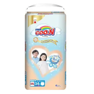 Tã Quần Cho Bé, Mommy Kiss, Premium Pant Diapers, XXL, 15 - 25kg, 34 Miếng - GOO.N