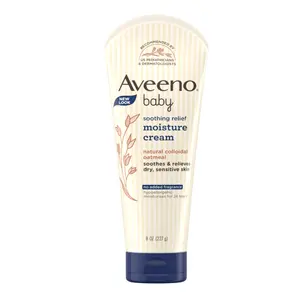 Kem Dưỡng Da Cho Bé, Baby Soothing Relief Moisture Cream, No Added Fragrance, 8 oz (227g) - AVEENO