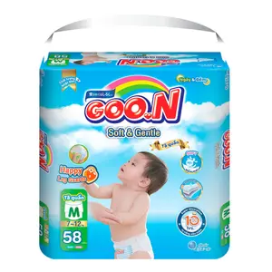 Tã Quần Cho Bé, Soft & Gentle Pant Diapers, M, 7 - 12kg, 58 Miếng - GOO.N