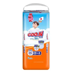 Tã Quần Cho Bé, Slim Guun Pant Diapers, XXXL, 18 - 30kg, 28 + 4 Miếng - GOO.N