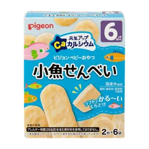 Bánh Ăn Dặm Cho Bé Vị Cá, Baby Snack, Fish Flavor, 6+ Tháng, 6 Gói - PIGEON