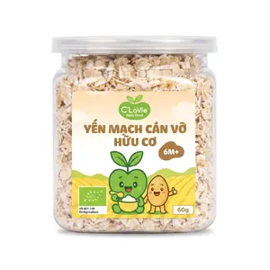 Yến Mạch Cán Vỡ Hữu Cơ Cho Bé, Baby Food, Organic Oat Flakes, 6+ Tháng (60g) - C'LAVIE