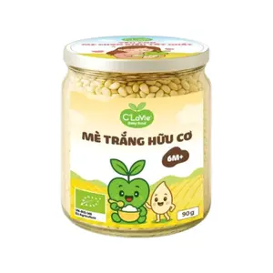 Mè Trắng Hữu Cơ Cho Bé, Organic White Sesame, 6+ Tháng (90g) - C'LAVIE