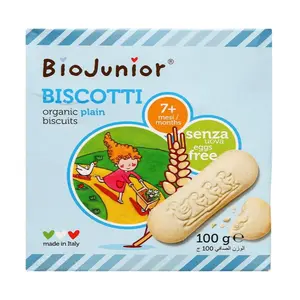 Bánh Ăn Dặm Hữu Cơ, Biscotti, Organic Plain Biscuits, 7+ Tháng (100g) - BIO JUNIOR