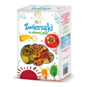 Nui Rau Củ Cho Bé Hình Động Vật, Kids, Zwierzaki, Animal Shaped Pasta, 8.82 oz (250g) - BARTOLINI