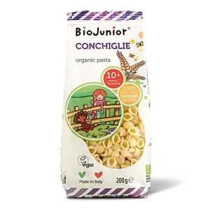 Nui Ăn Dặm Hữu Cơ Cho Bé, Conchiglie Organic Pasta, 10+ Tháng (200g) - BIO JUNIOR