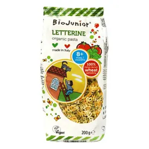 Nui Ăn Dặm Hữu Cơ Cho Bé, Letterine Organic Pasta, 8+ Tháng (200g) - BIO JUNIOR