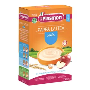 Bột Ăn Dặm Cho Bé, Pappa Lattea, Mela, 4+ Tháng (250g) - PLASMON