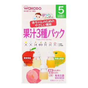 Bột Trà Hoa Quả, Fruit Juice Powder, 5+ Tháng, 6 Gói (35g) - WAKODO