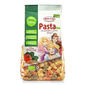 Nui Rau Củ Hữu Cơ Cho Bé, Pasta Bio with Tomato & Spinach, Disney Princess (300g) - DALLA COSTA