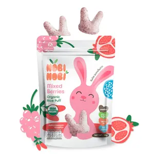 Bánh Gạo Ăn Dặm Hữu Cơ Vị Quả Mọng, Organic Rice Puff, Mixed Berries (15g) - NOBI NOBI
