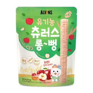 Bánh Gạo Ăn Dặm Hữu Cơ Vị Táo, Organic Rice Puff, Apple, Step 1 (30g) - ALVINS