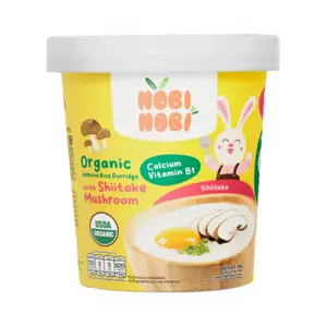 Cháo Ăn Dặm Hữu Cơ Vị Nấm, Organic Jasmine Rice Porridge with Shiitake Mushroom (35g) - NOBI NOBI