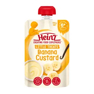 Custard Chuối Cho Bé, Little Treats, Banana Custard, 6+ Tháng (120g) - HEINZ