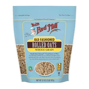 Yến Mạch Nguyên Cám Cán Dẹt, Old Fashioned Rolled Oats, Whole Grain, 32 oz (907g) - BOB'S RED MILL