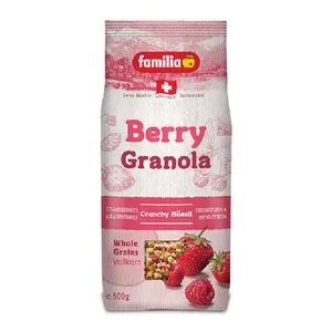 Ngũ Cốc Giòn Vị Dâu, Berry Granola, Strawberries & Raspberries (500g) - FAMILIA