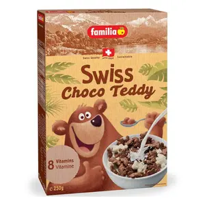 Ngũ Cốc Thụy Sĩ Socola Hình Gấu, Swiss Choco Teddy, 8 Vitamins (250g) - FAMILIA