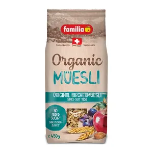 Hỗn Hợp Ngũ Cốc Hữu Cơ Không Đường, Organic Muesli, Original, No Added Sugar (450g) - FAMILIA