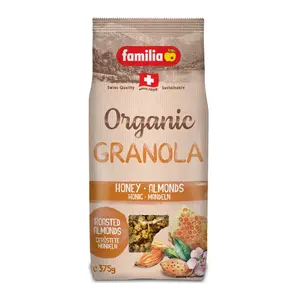 Ngũ Cốc Mật Ong & Hạnh Nhân Hữu Cơ, Organic Granola, Honey & Almond (375g) - FAMILIA