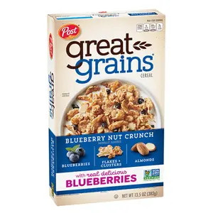 Ngũ Cốc Giòn Việt Quất & Hạnh Nhân, Great Grains Cereal, Blueberry Nut Crunch, 13.5 oz (382g) - POST