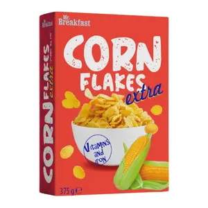 Ngũ Cốc Ngô Giòn, Mr. Breakfast, Corn Flakes Extra (375g) - BAKALLAND