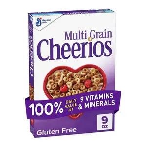 Ngũ Cốc Các Loại Hạt Nguyên Cám, Cheerios, Multi Grain Whole Grains, Gluten Free, 12 oz (340g) - GENERAL MILLS