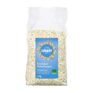 Yến Mạch Cán Nhỏ Hữu Cơ, Kleinblatt Haferflocken, Organic Oat Flakes (1kg) - DAVERT