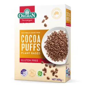 Ngũ Cốc Ăn Sáng Gạo Viên Vị Socola, Cocoa Puffs, Plant-Based, Gluten Free (300g) - ORGRAN