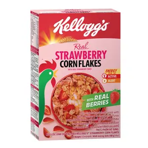 Ngũ Cốc Ngô Giòn Vị Dâu, Real Strawberry Corn Flakes (180g) - KELLOGG'S
