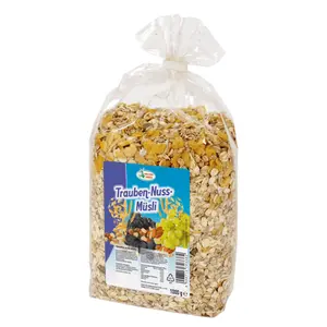 Ngũ Cốc Nho & Các Loại Hạt, Trauben-Nuss Musli, Muesli with Sultana, Peanut, Almond & Hazelnut (1000g) - BRUGGEN