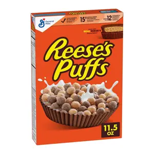 Ngũ Cốc Socola Đậu Phộng, Reese`s Puffs, Sweet & Crunchy Corn Puffs, 11.5 oz (326g) - GENERAL MILLS