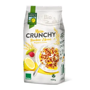 Ngũ Cốc Giòn Mâm Xôi Chanh Hữu Cơ, Mein Crunchy Himbeer-Zitrone (400g) - BOHLSENER MUHLE
