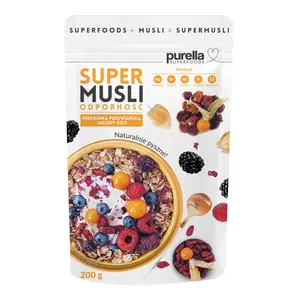 Ngũ Cốc Trái Cây Tăng Sức Đề Kháng, Super Musli Immunity, Peruvian Groundcherry & Goji Berry (200g) - PURELLA