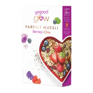 Ngũ Cốc Quả Mọng & Hạt Chia, Glow, Parfait Muesli, Berries & Chia (370g) - YOGOOD