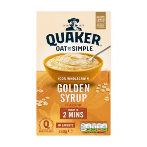 Yến Mạch Nguyên Cám Vị Siro, Oat So Simple, 100% Wholegrain with Golden Syrup, 10 Gói (360g) - QUAKER